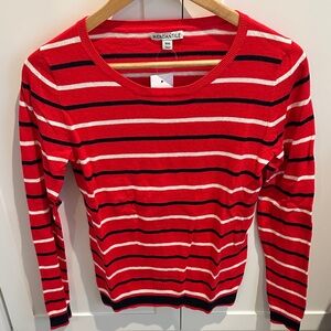NWT J. Crew Red and White Striped Shirt